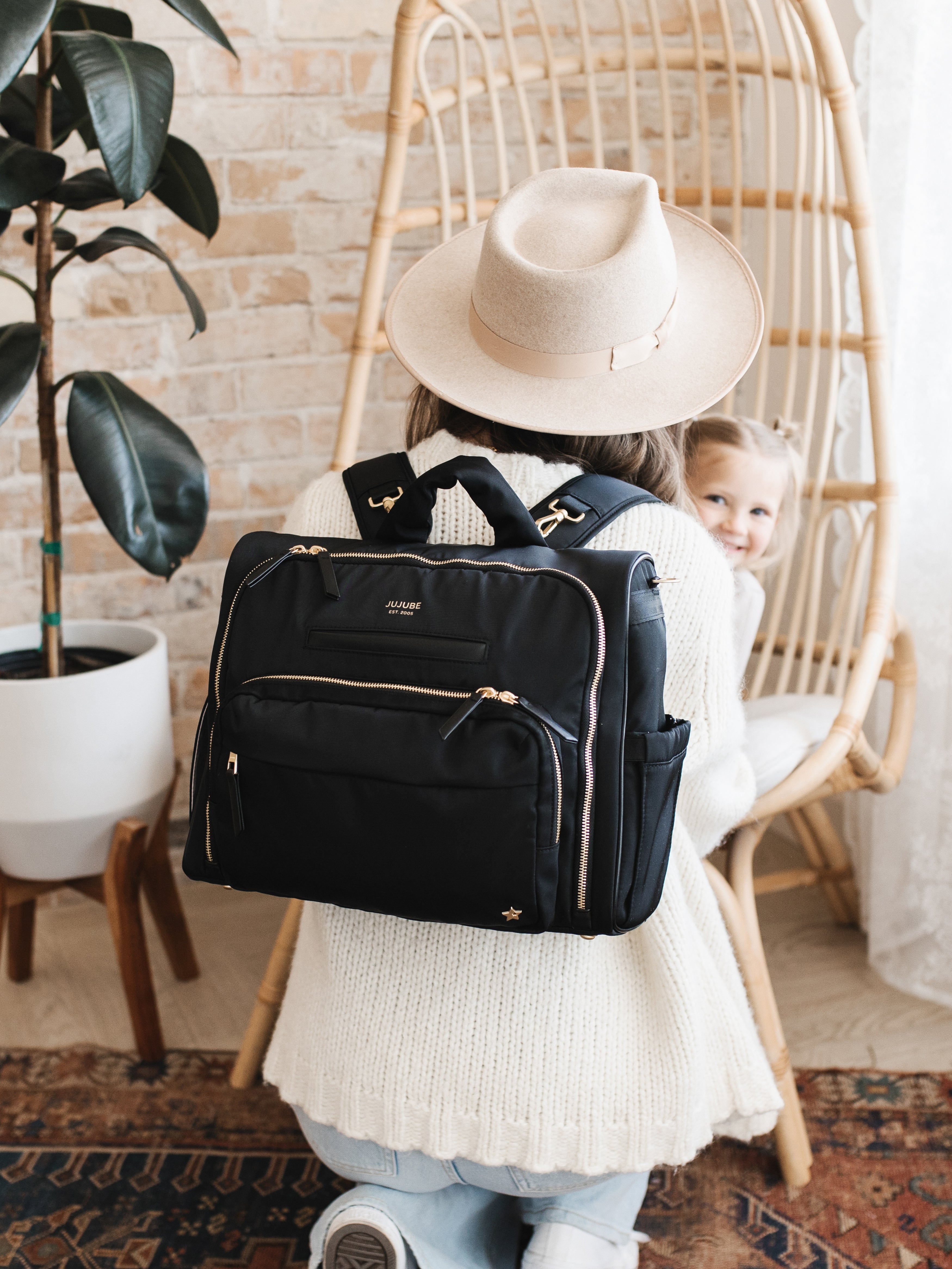 Satchel Diaper Bag - Black | JuJuBe - additional view
