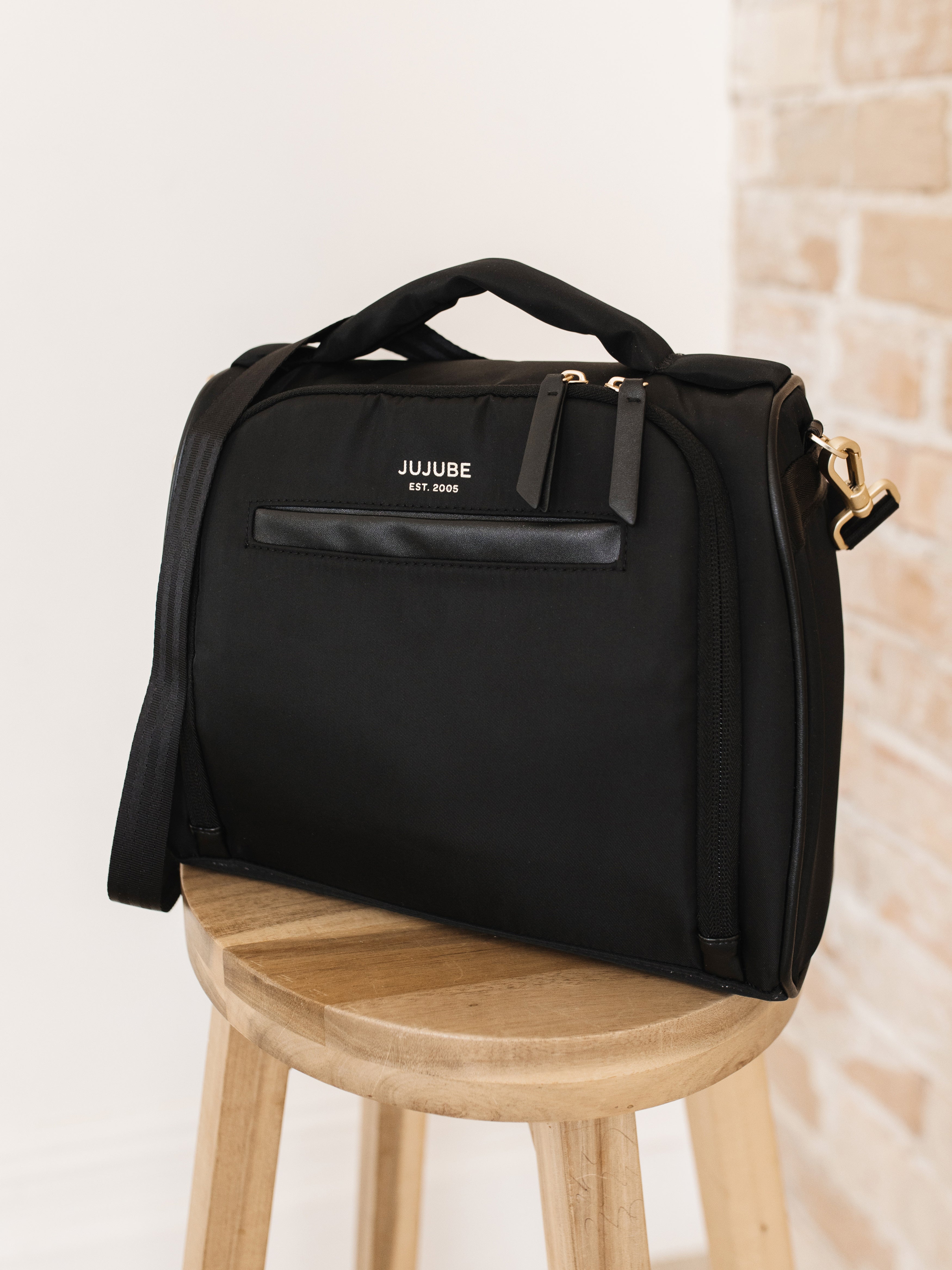 Satchel Diaper Bag - Black | JuJuBe - additional view