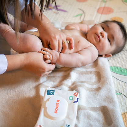 Diaper Box & Wipes Bundle | 100% Cotton-Lined TCF Diapers Size 1-6 | Kudos