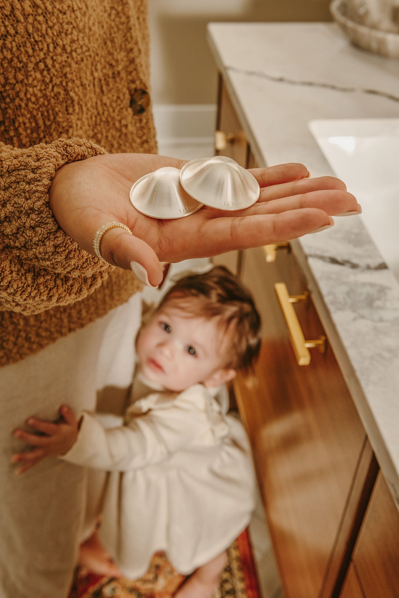 999 Silver Nursing Cups | Le Lolo - additional view