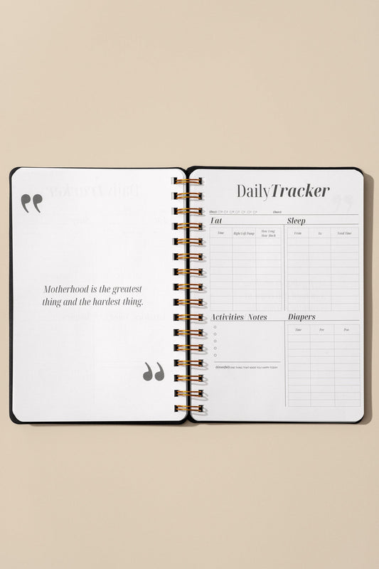 Journal: Journal Prompts for Mama + Daily Tracker for Baby