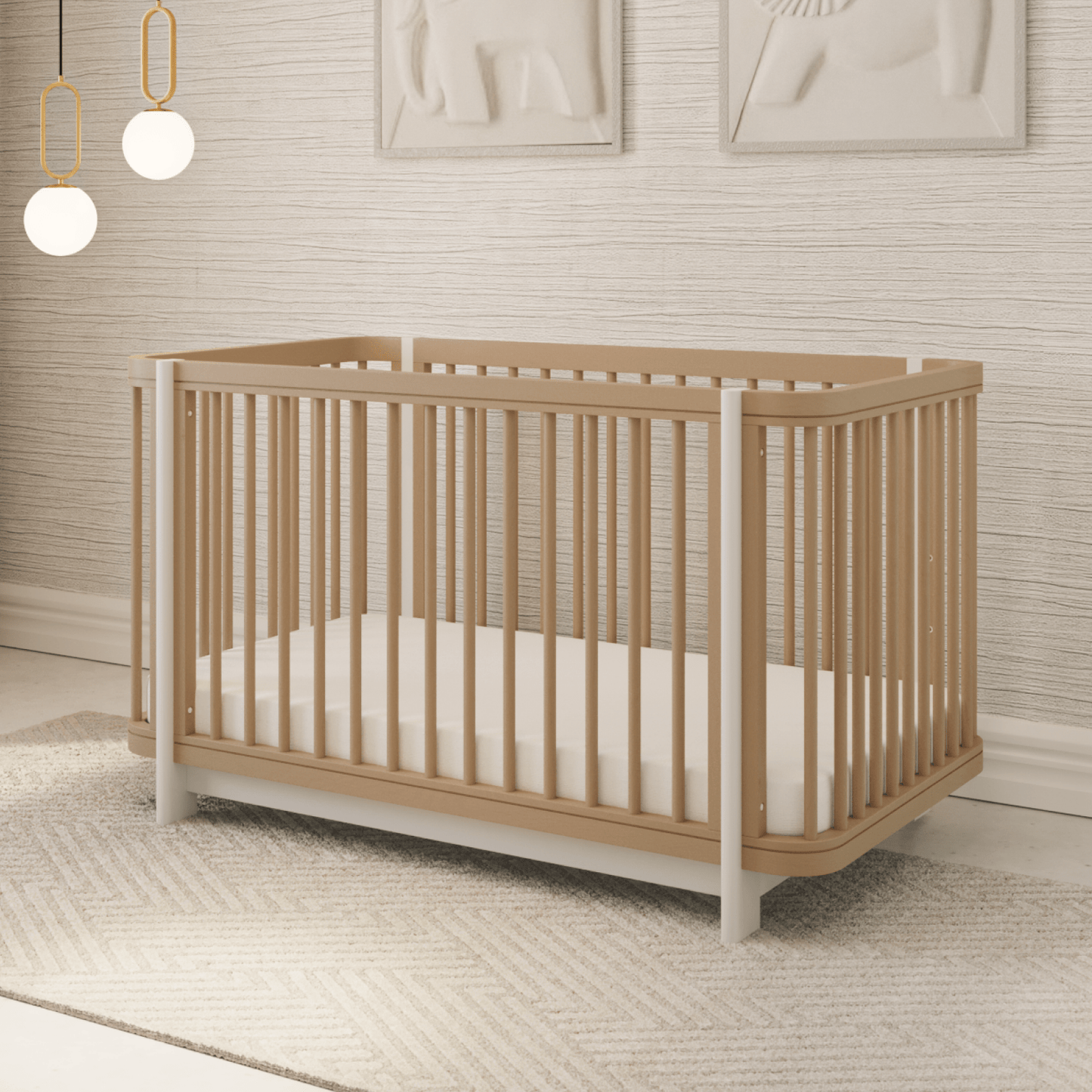 The Milan 3-in-1 Convertible Crib - Nurture&