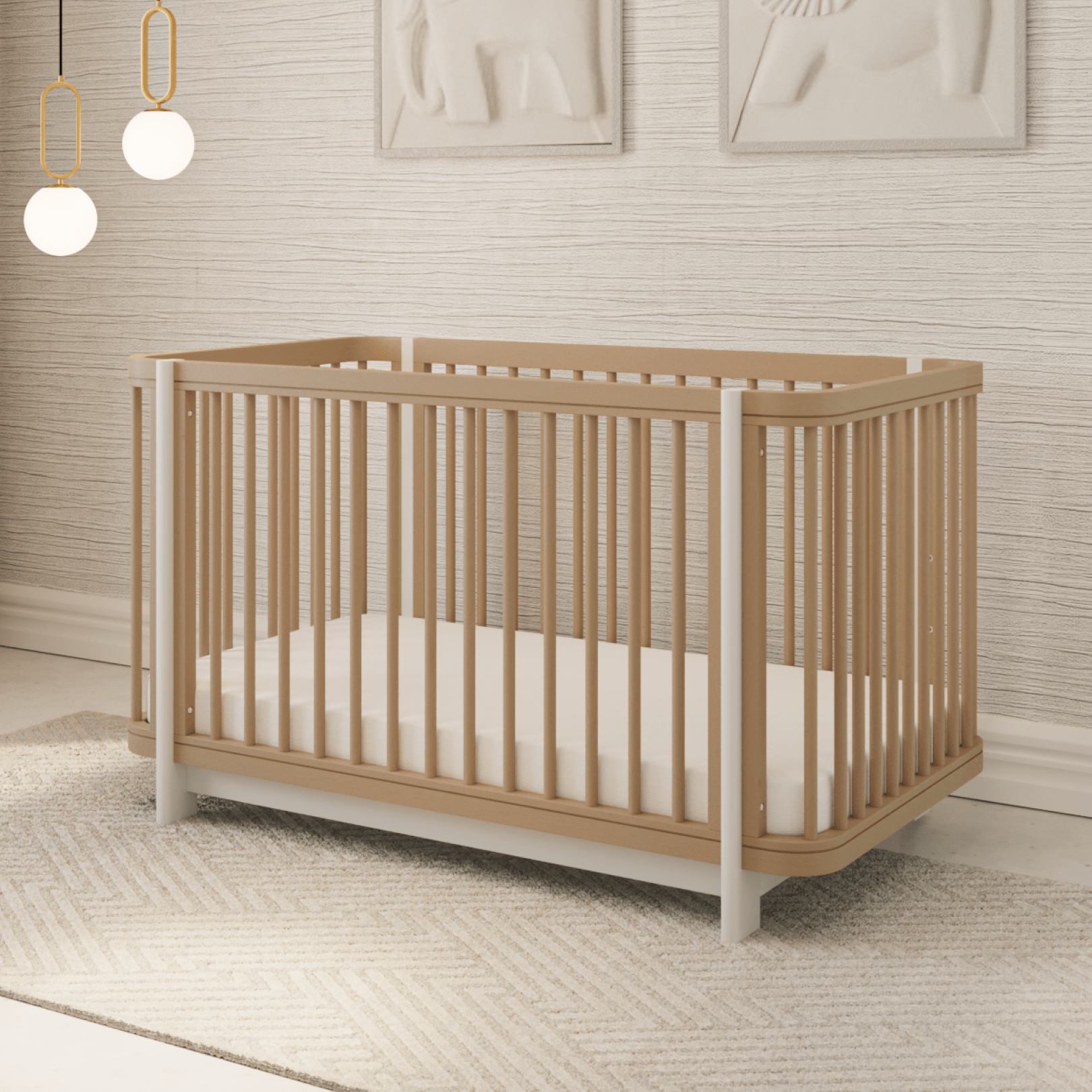 The Milan 3-in-1 Convertible Crib - Nurture&