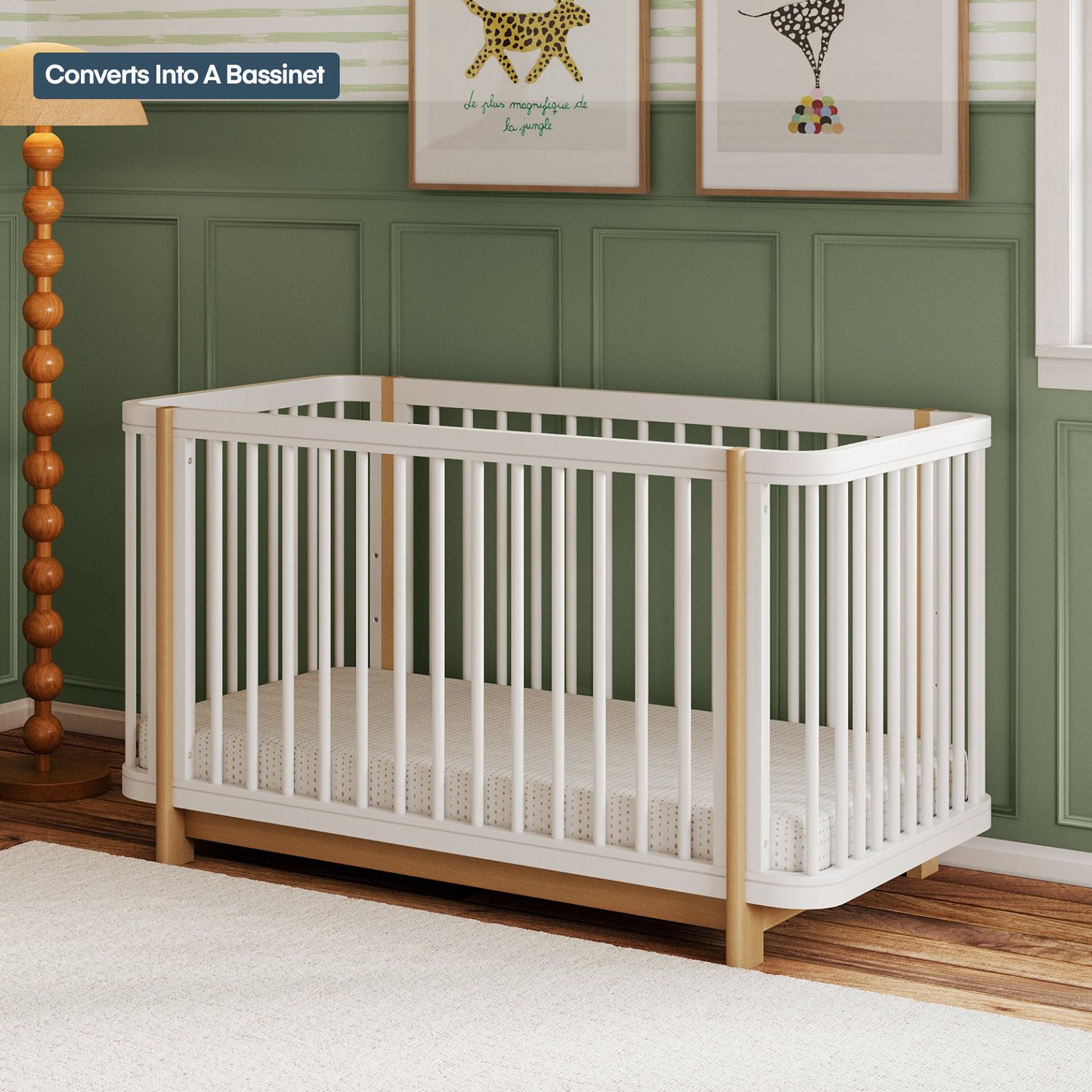 The Milan 3-in-1 Convertible Crib - Nurture&