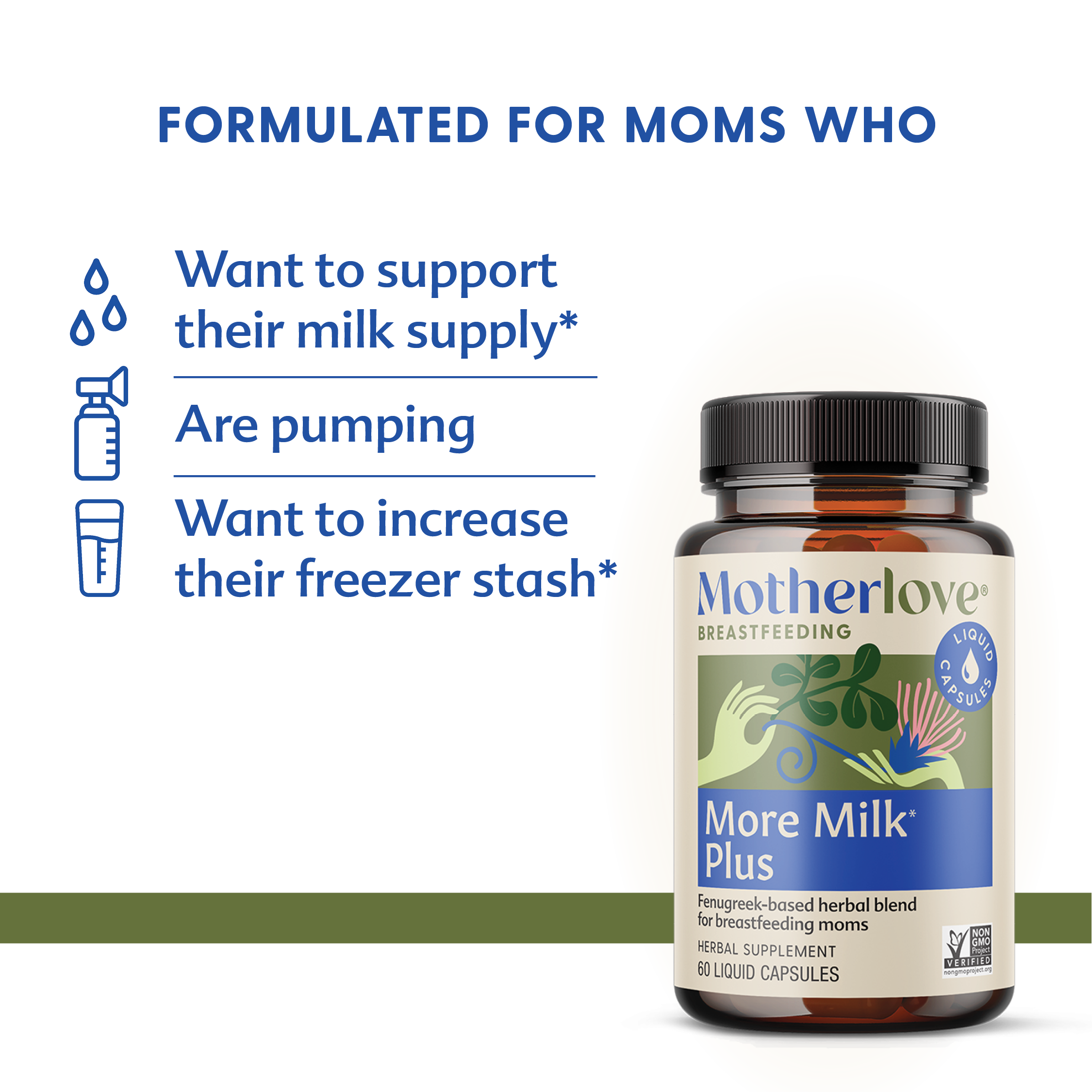 More Milk Plus® - Liquid Capsules | Motherlove Herbal Company - additional view
