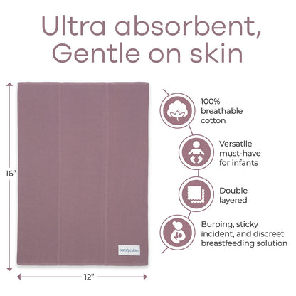 Cotton Burp Cloths - Mulberry