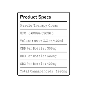 CBD & CBC Muscle Therapy Cream | Barker Wellness - additional view