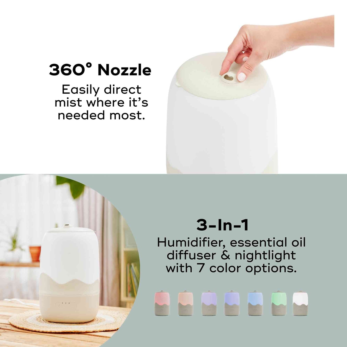 Wave 3-in-1 Cool Mist Baby Humidifier
