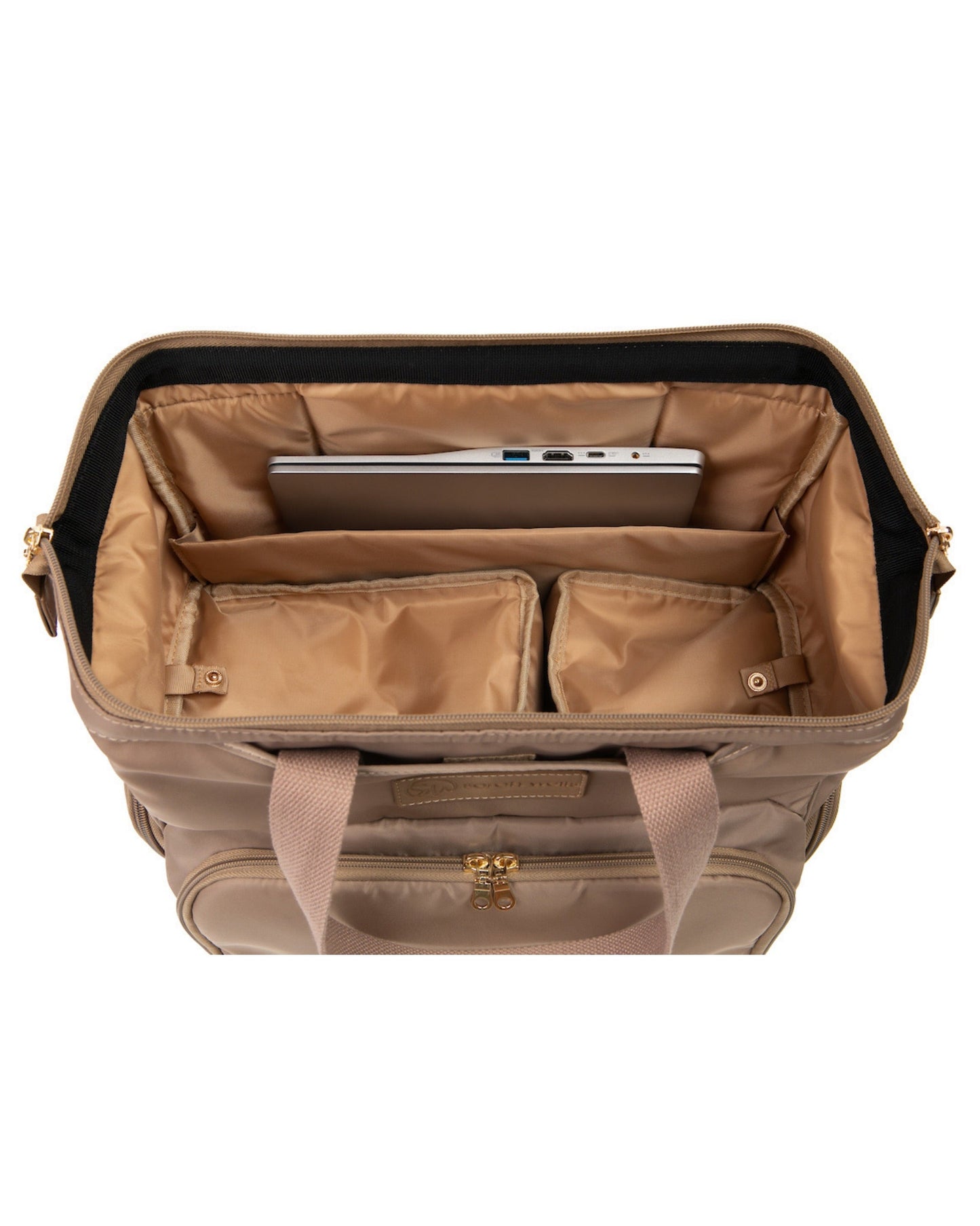 Sarah Wells Norah Breast Pump Backpack – Pumping Bag with Insulated Milk Storage, Laptop Sleeve & Wide-Open Frame