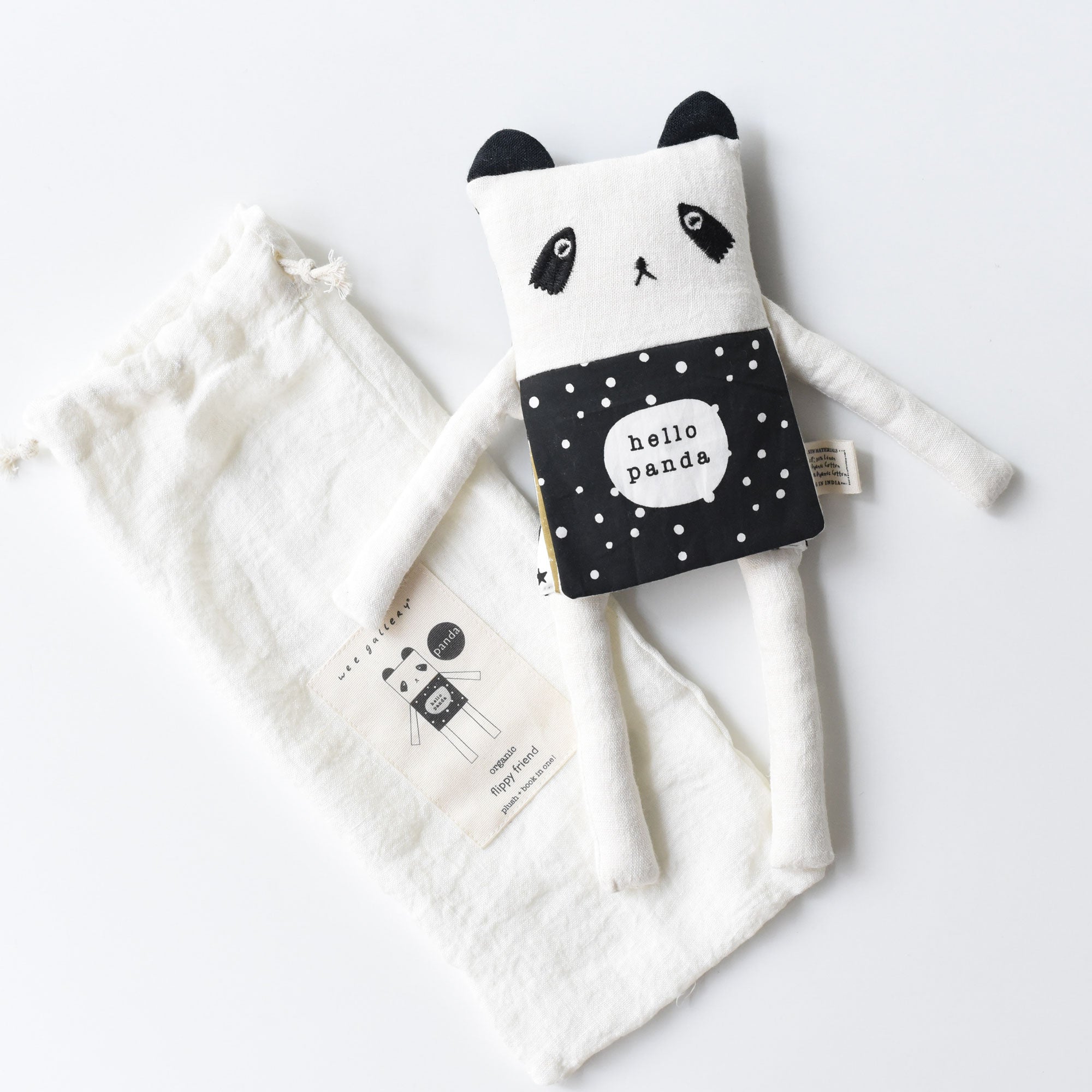 Organic Panda Flippy Friend | Wee Gallery - additional view