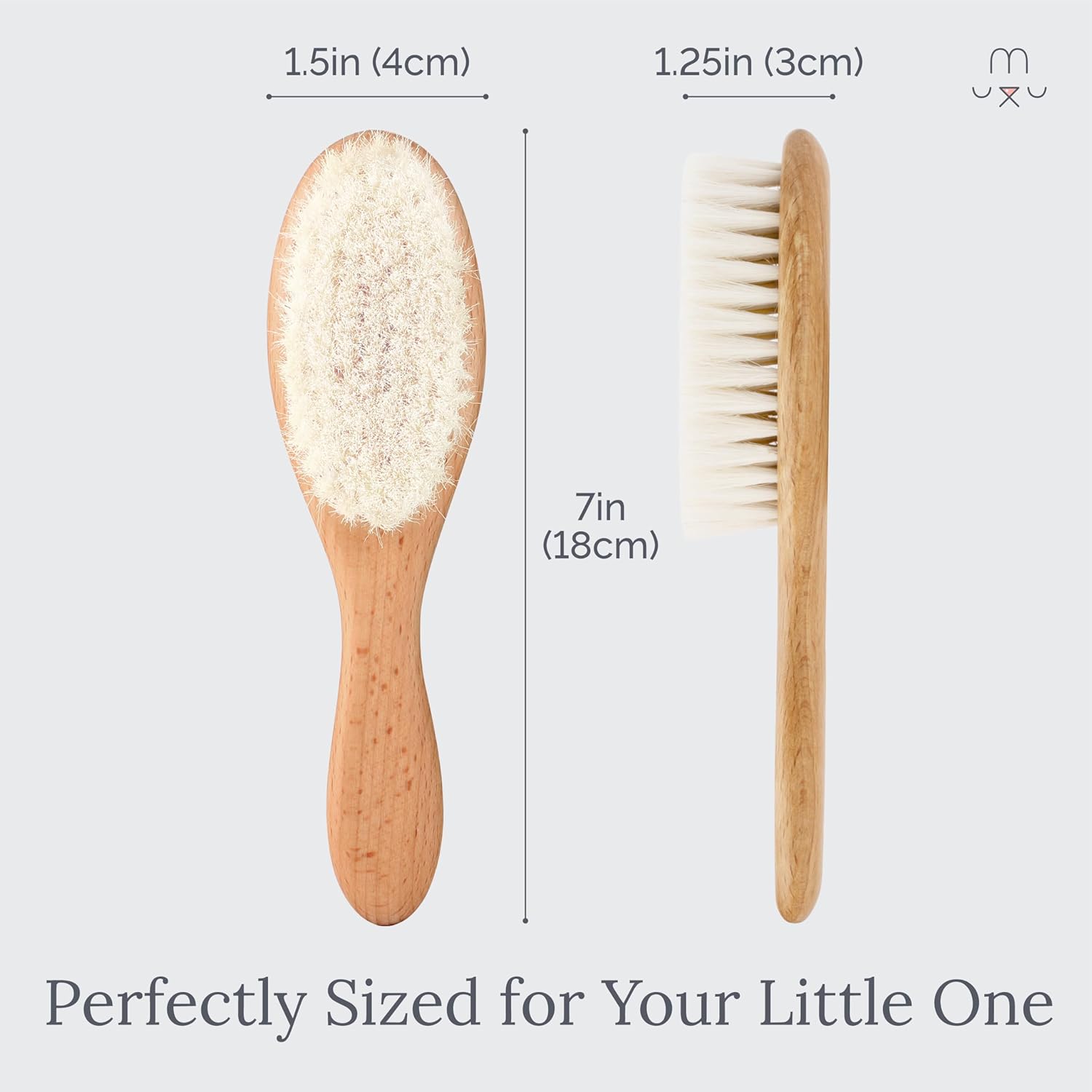 Wooden Baby Hair Brush Set (3 Piece) | Natemia - additional view