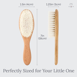Wooden Baby Hair Brush Set (3 Piece) | Natemia - additional view