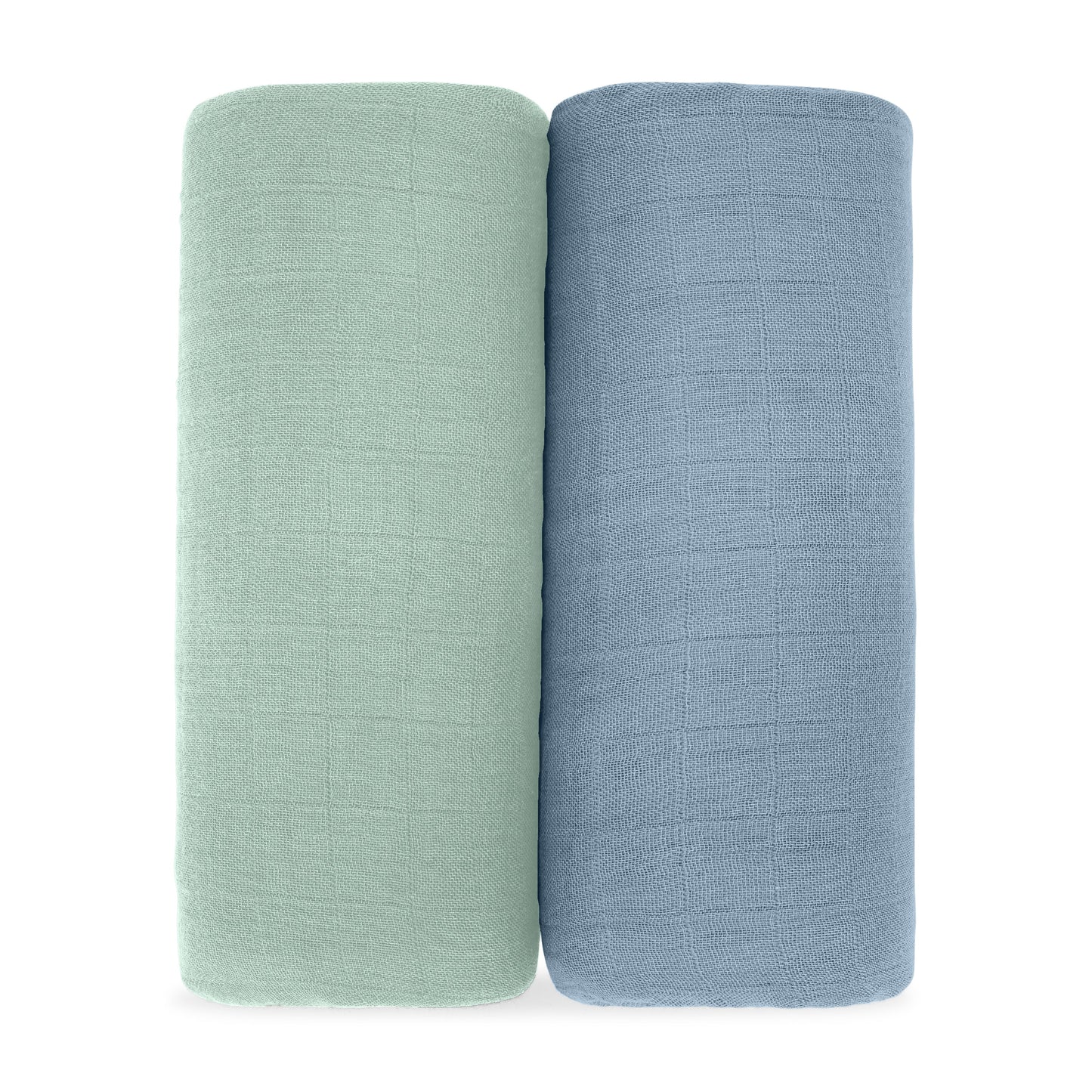Muslin Swaddle Blanket, 2 Pack - Pacific Blue & Fern