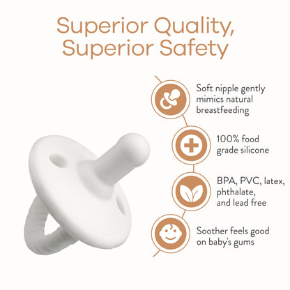 Pacifiers, 4 Pack - White