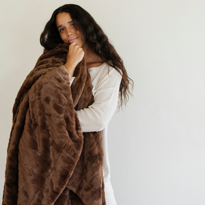 PATTERNED FAUX FUR XL THROW BLANKETS | Saranoni