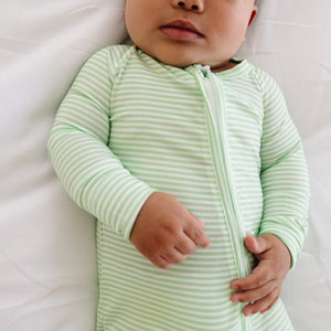 Pear Stripe Bamboo Sleeper | Motette - additional view