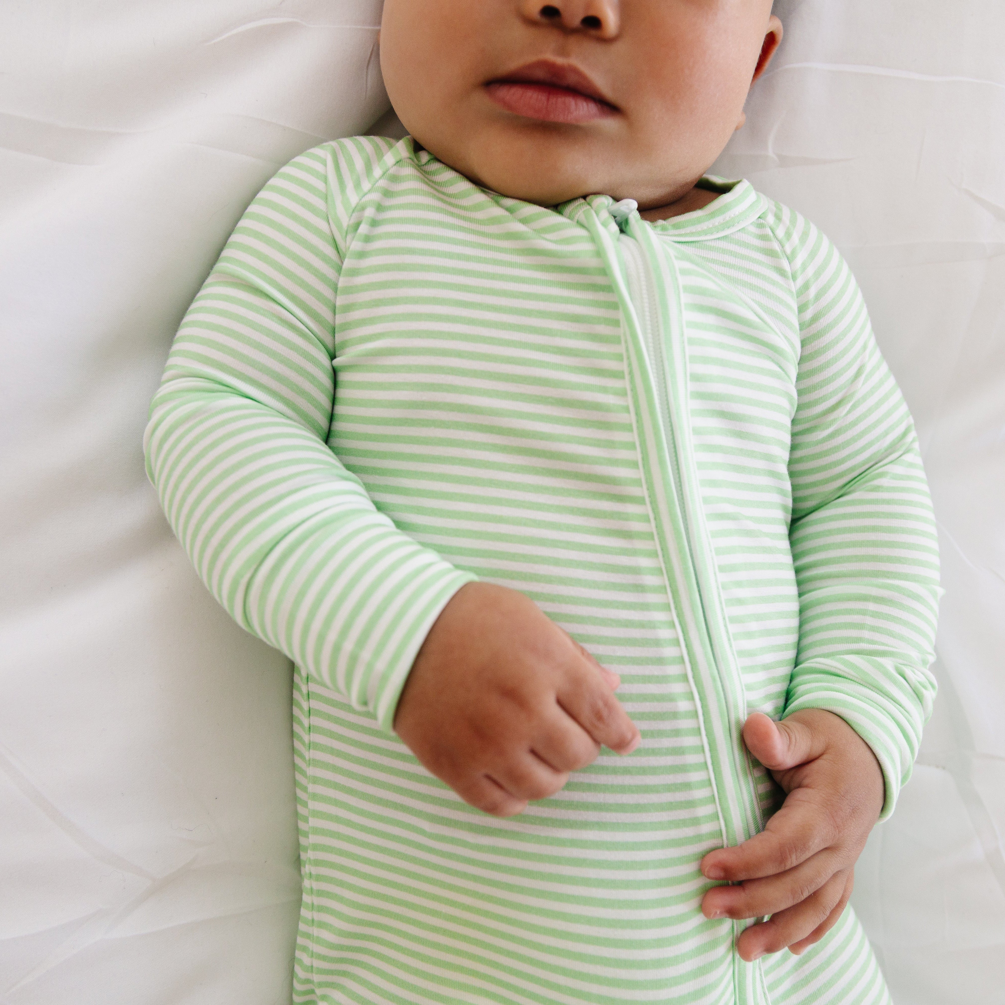 Pear Stripe Bamboo Sleeper | Motette - additional view
