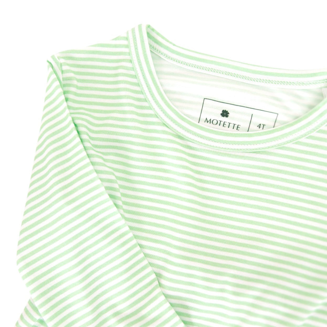 Pear Stripe Bamboo Toddler Pajama Set | Motette - additional view