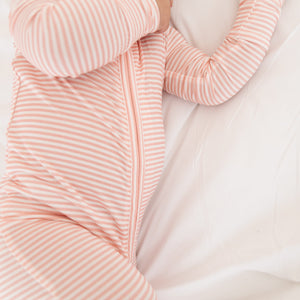 Peony Stripe Bamboo Sleeper | Motette - additional view