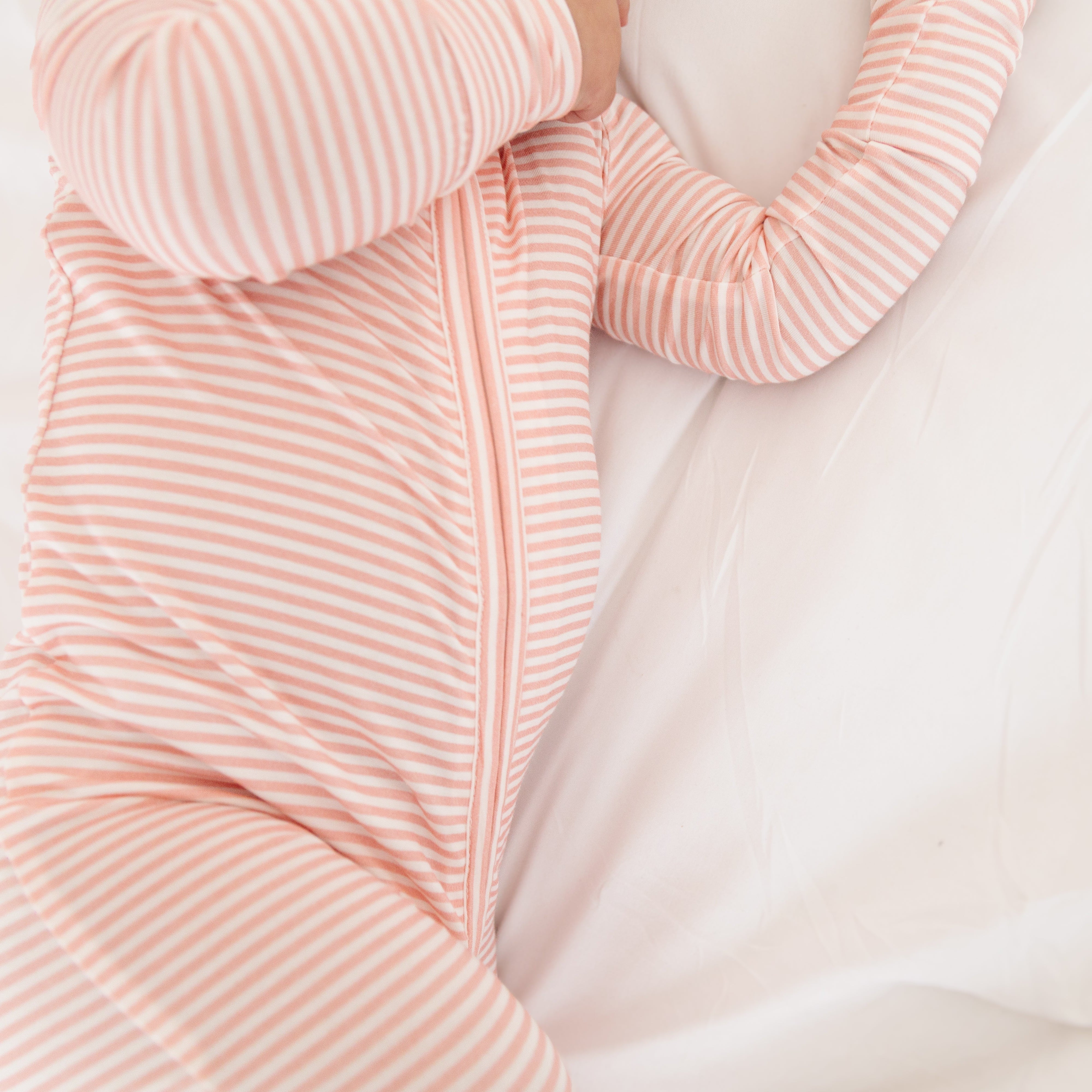 Peony Stripe Bamboo Sleeper | Motette - additional view
