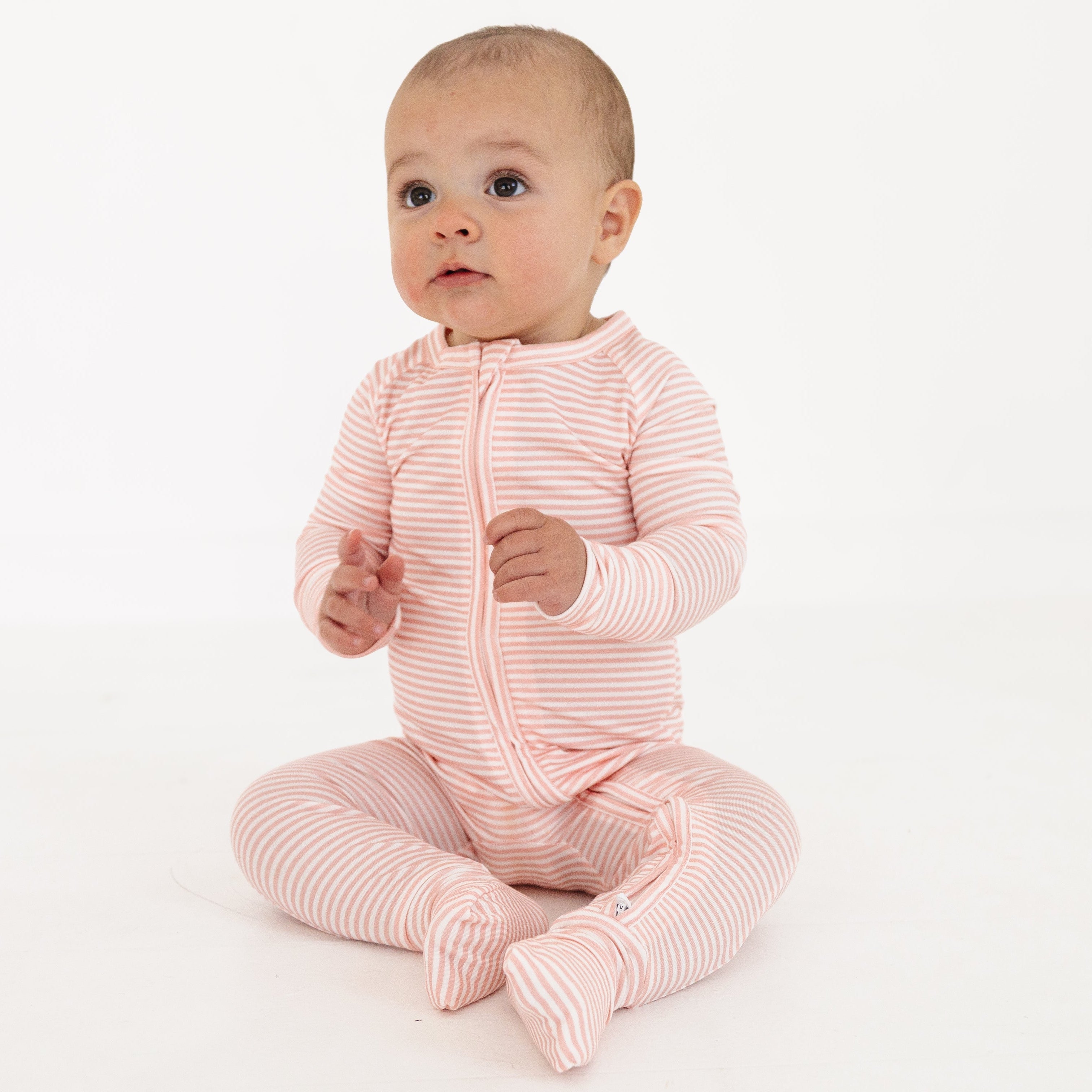 Peony Stripe Bamboo Sleeper | Motette - additional view