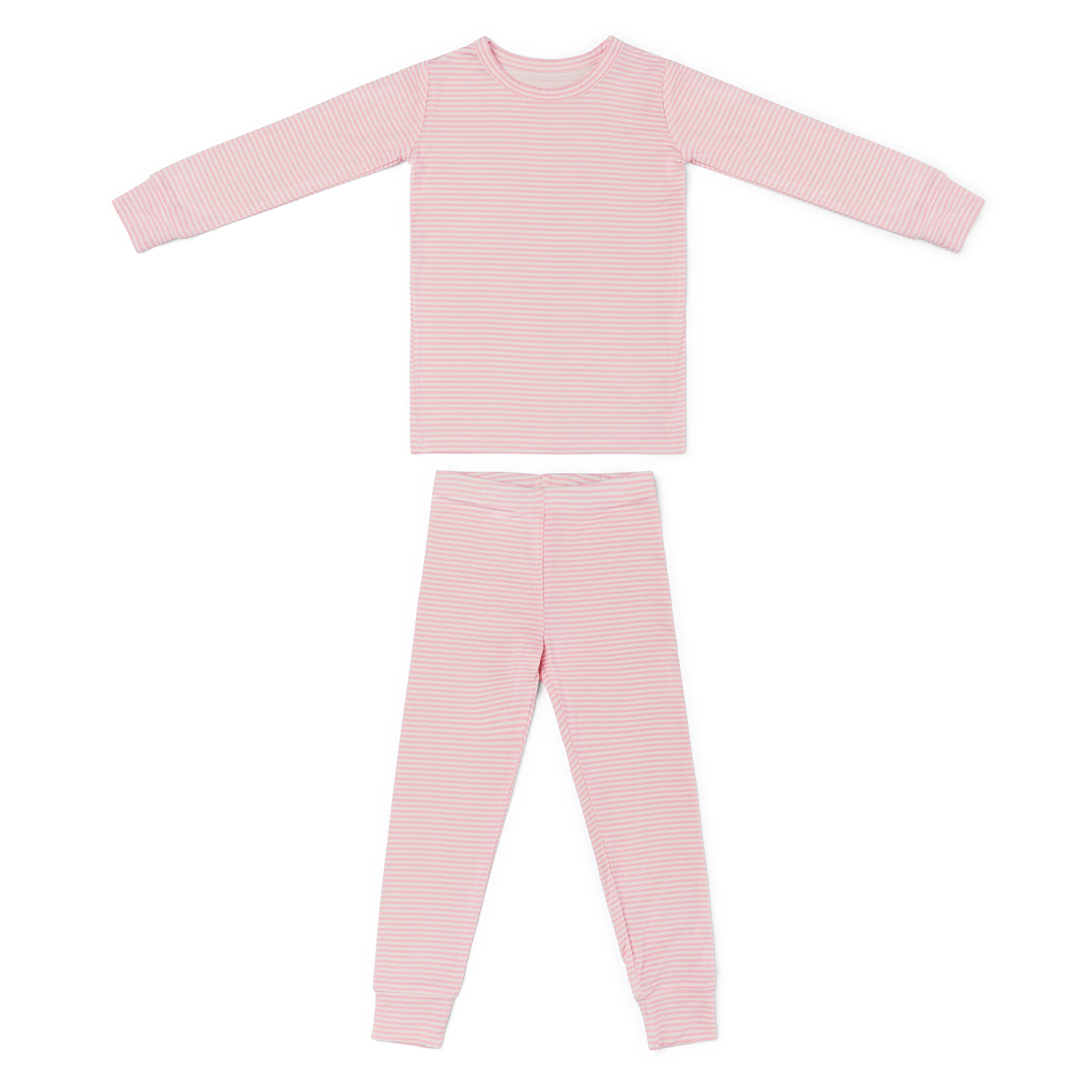 Peony Stripe Bamboo Toddler Pajama Set | Motette - additional view