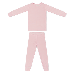 Peony Stripe Bamboo Toddler Pajama Set | Motette - additional view