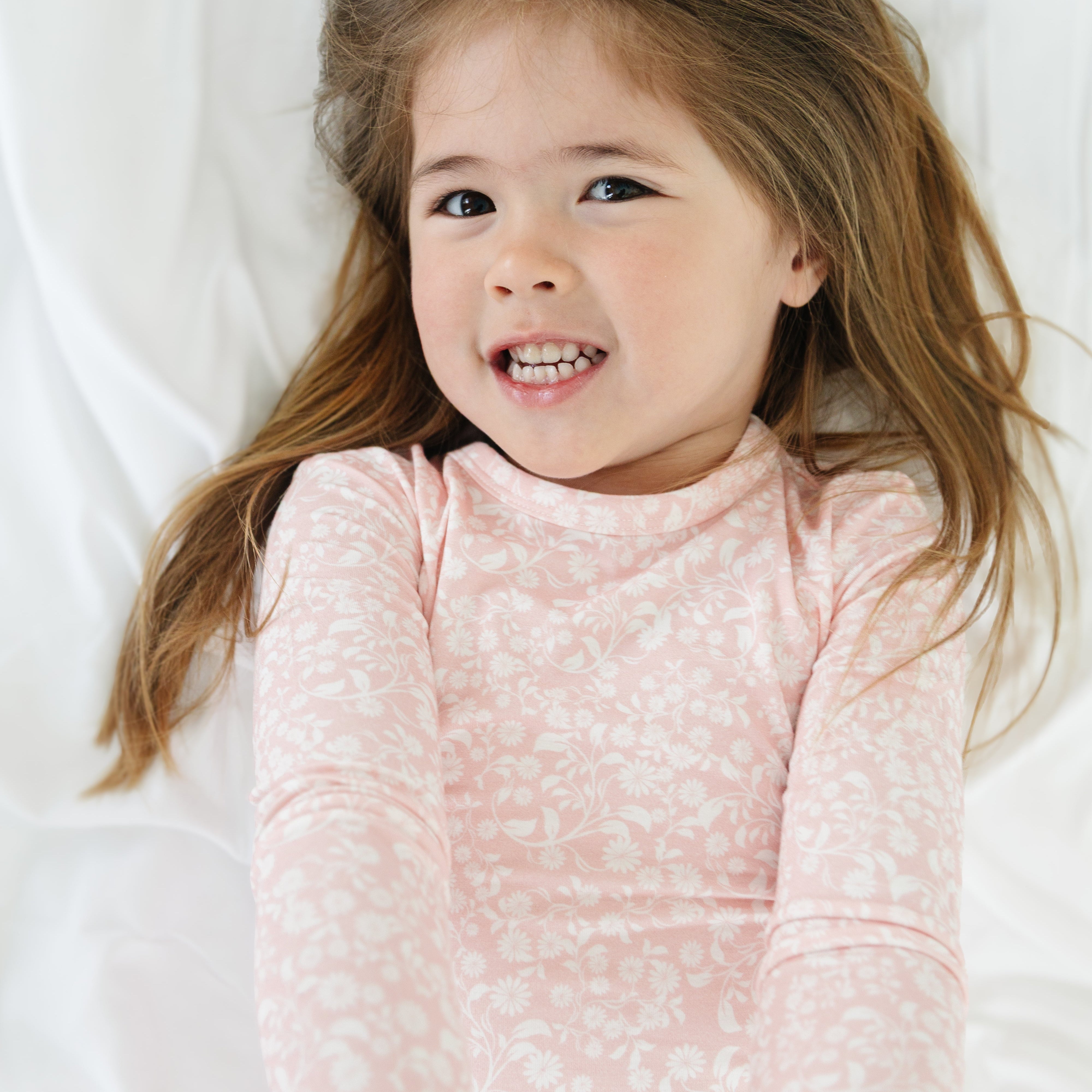 Petite Fleur Bamboo Toddler Pajama Set | Motette - additional view