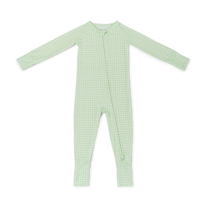 Pistachio Gingham Bamboo Sleeper | Motette - additional view