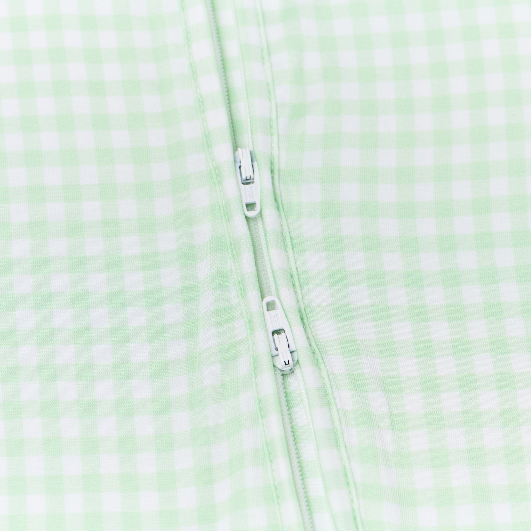 Pistachio Gingham Bamboo Sleeper | Motette - additional view