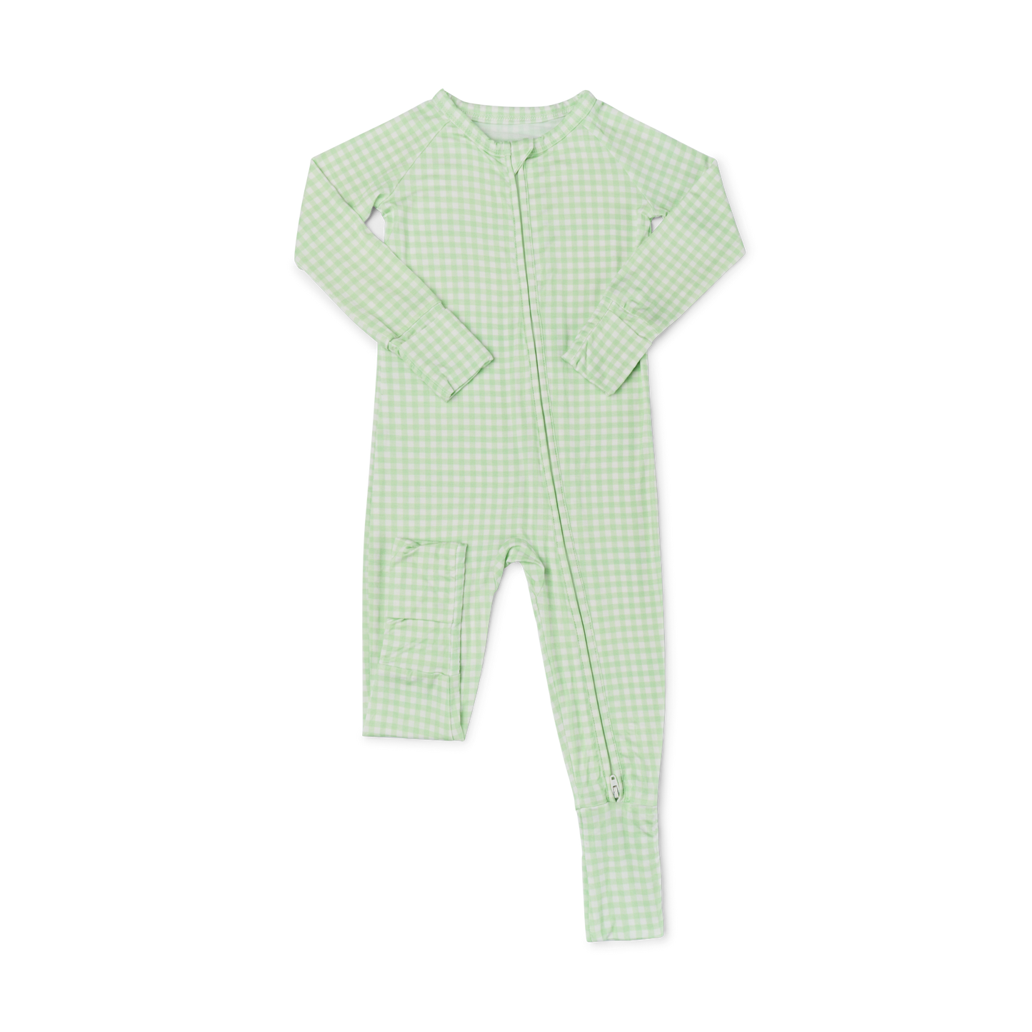 Pistachio Gingham Bamboo Sleeper