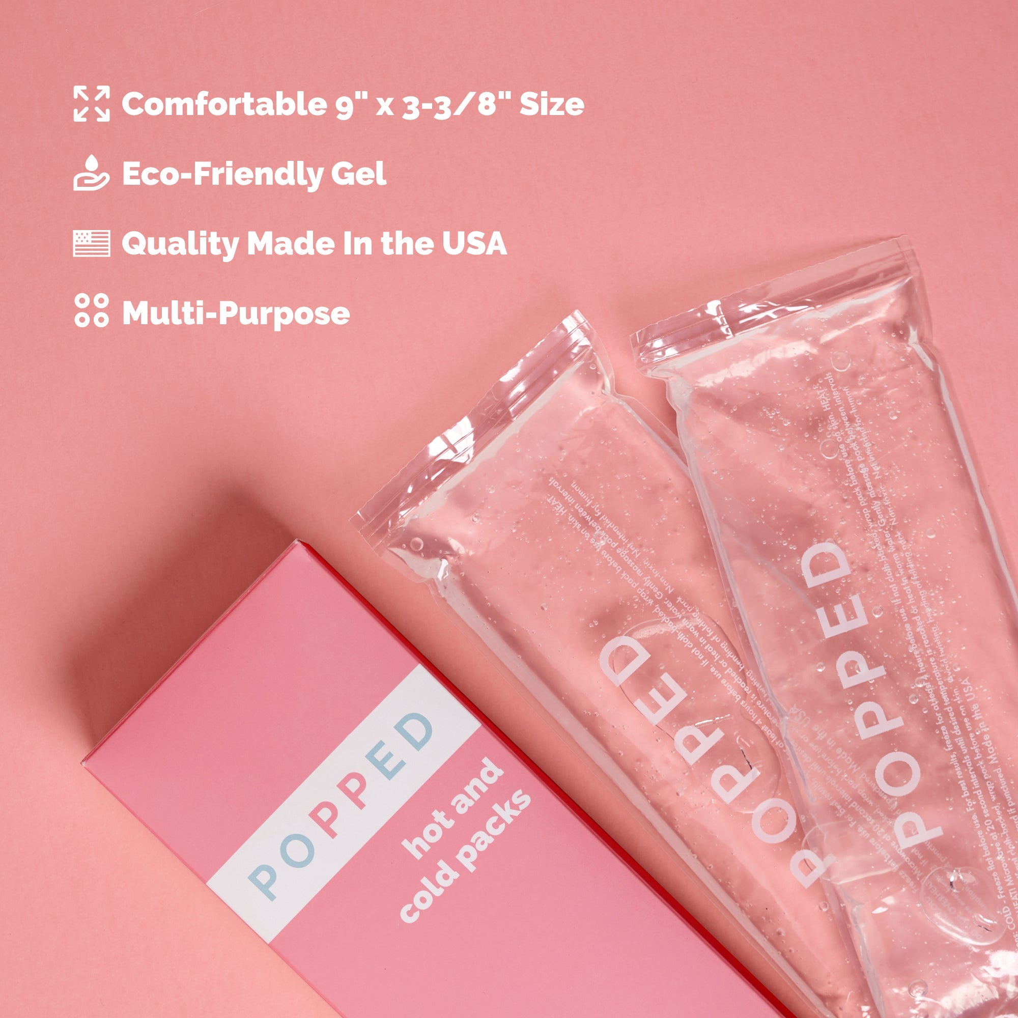 Reusable Hot and Cold Packs, 9"x3" (2 count) | Popped - additional view