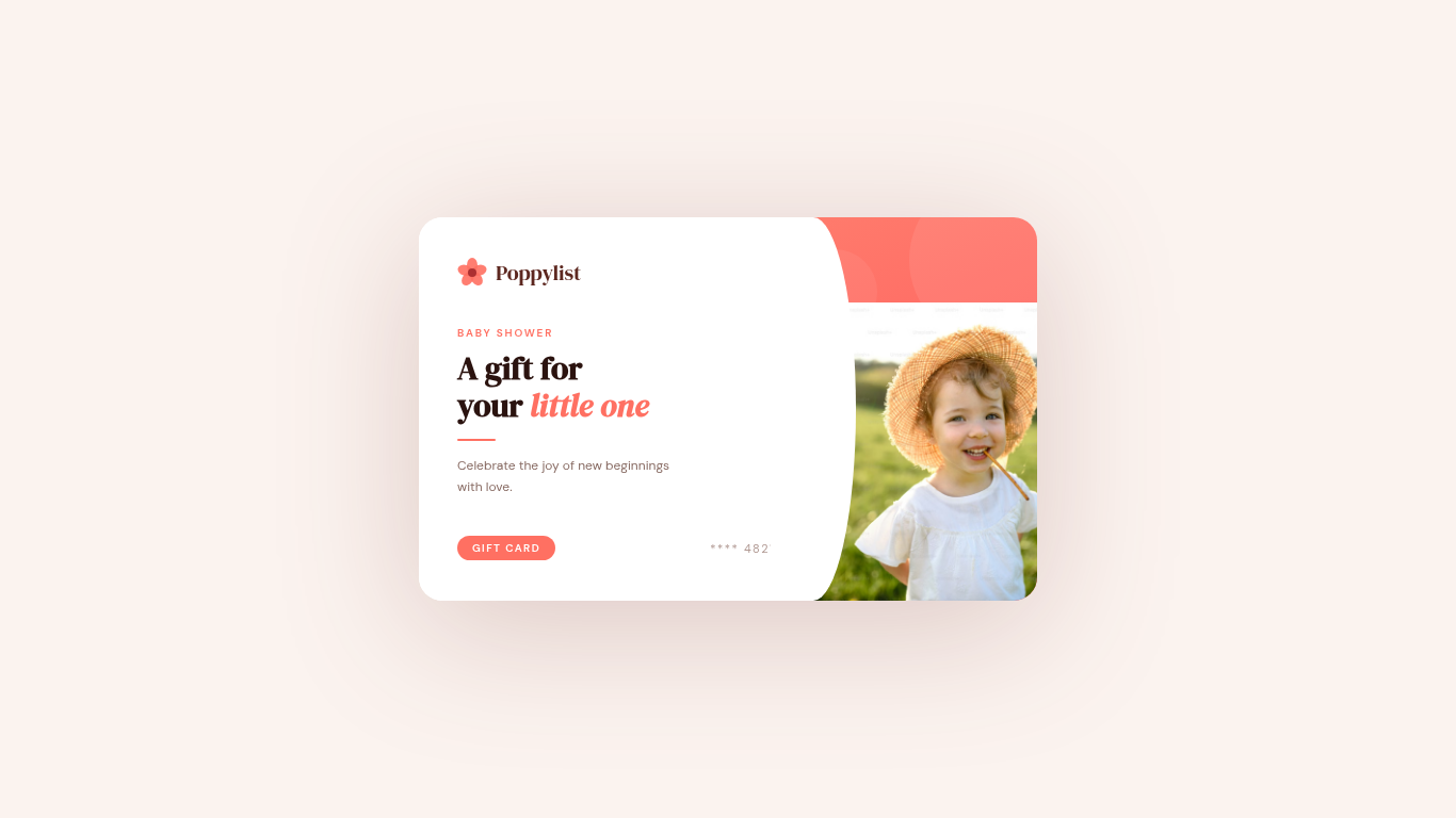 Poppylist Baby Shower Gift Card