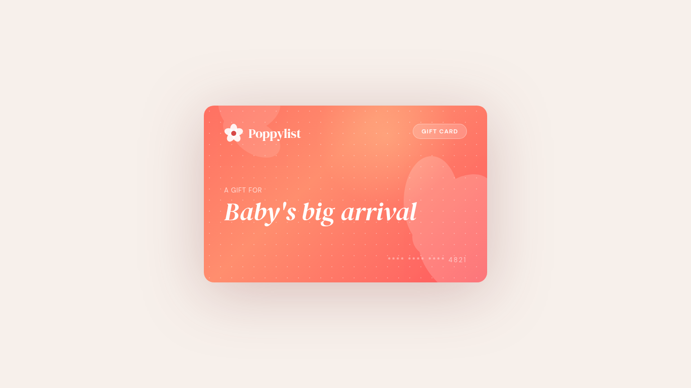 Poppylist Shop Gift Card