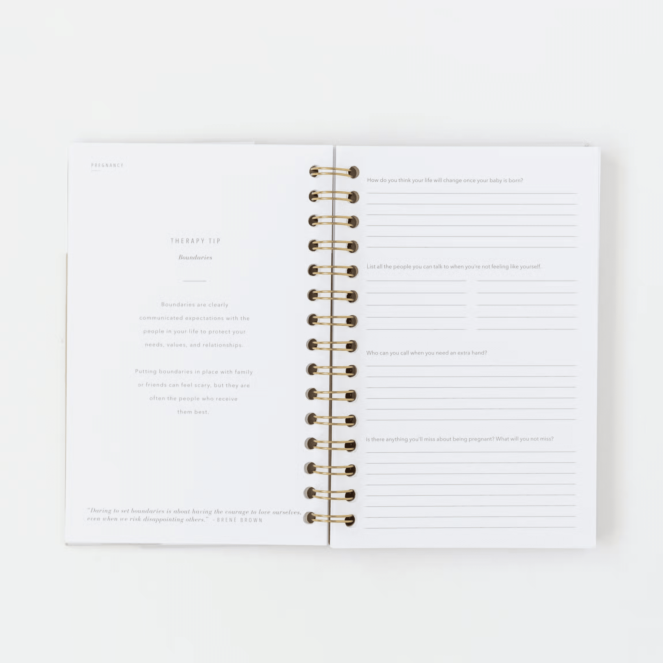 postpartum recovery journal notebook