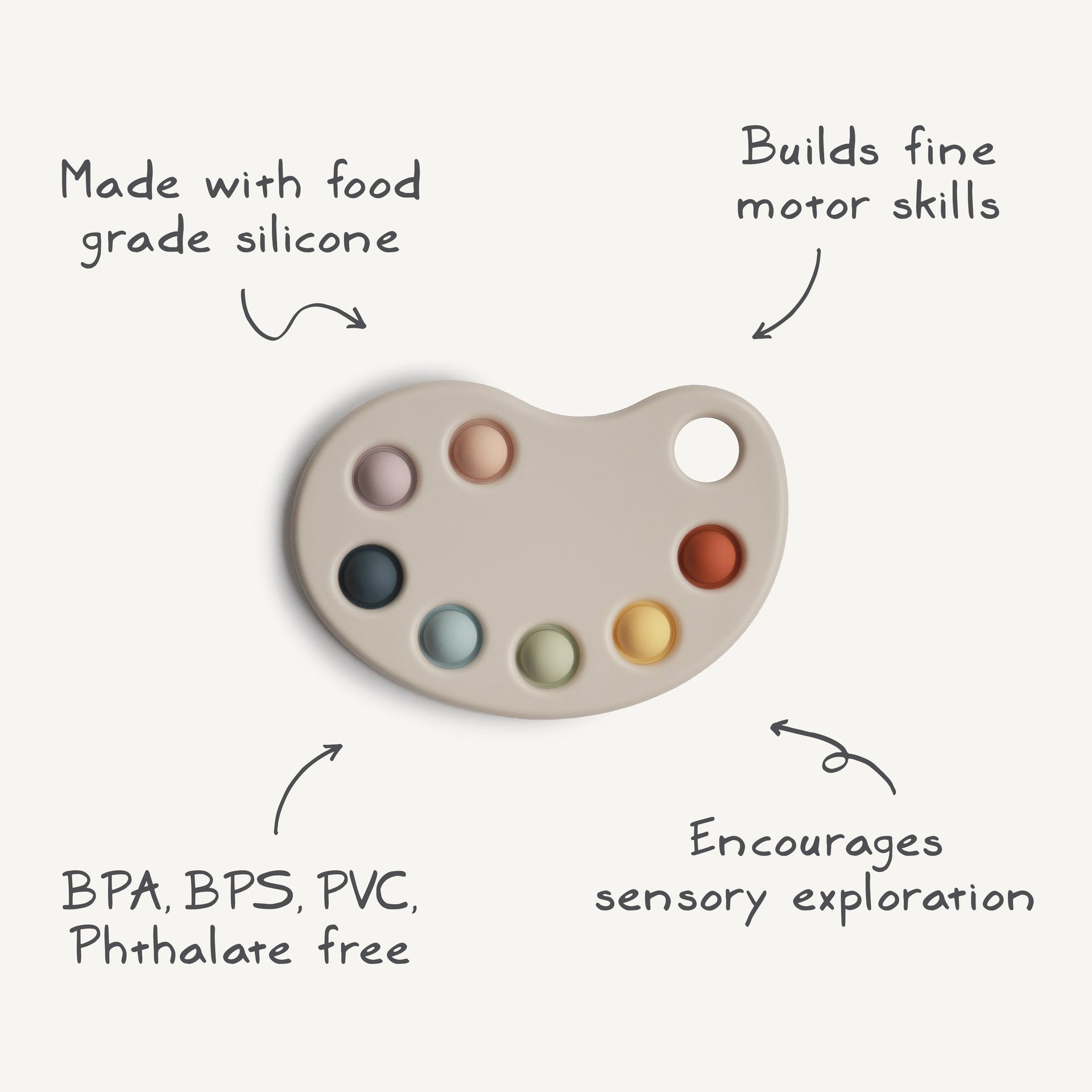 Paint Palette Press Toy | Mushie - additional view