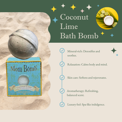 Mom Bomb Coconut Lime 7oz Bath Bomb/Shower Steamer