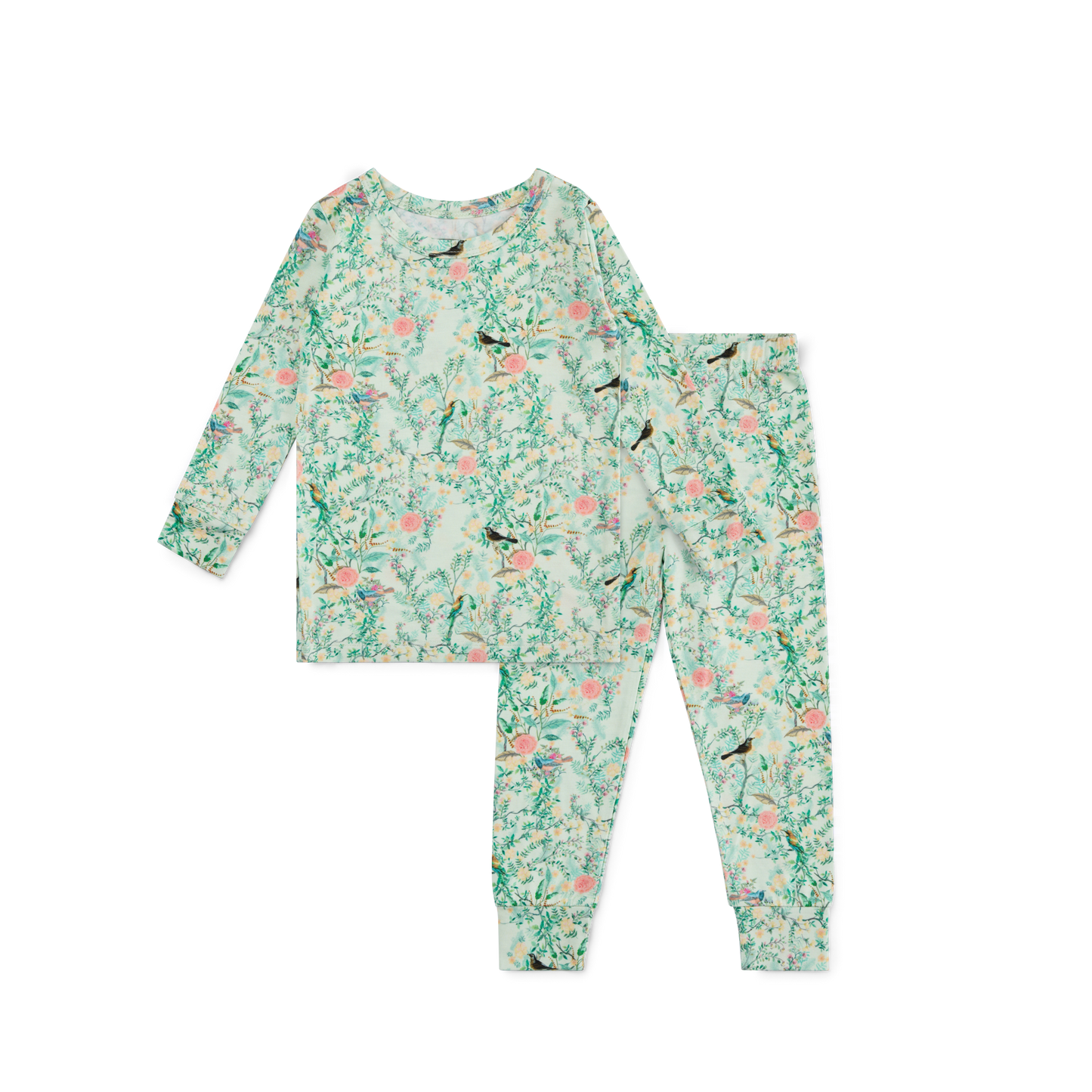 Sage Blossom Bamboo Toddler Pajama Set