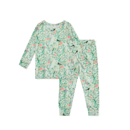 Sage Blossom Bamboo Toddler Pajama Set