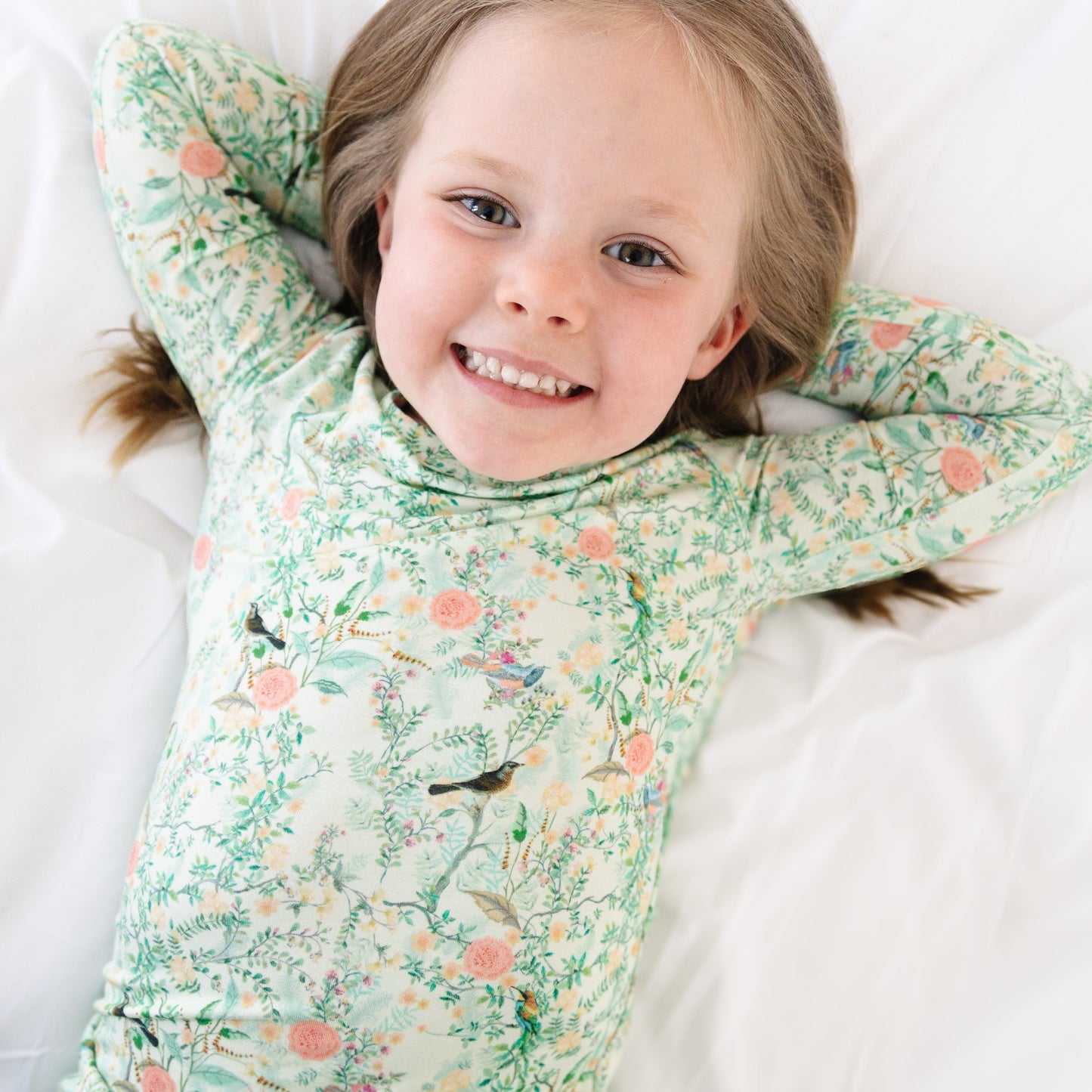 Sage Blossom Bamboo Toddler Pajama Set