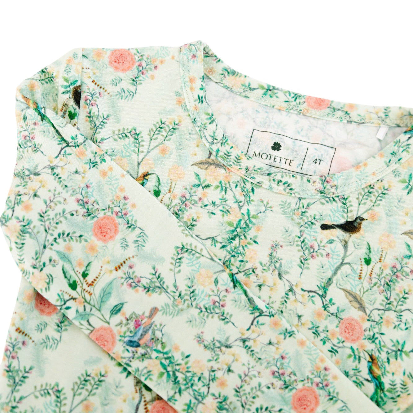 Sage Blossom Bamboo Toddler Pajama Set | Motette - additional view