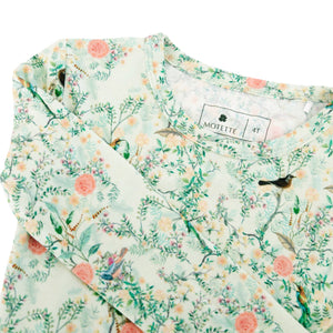 Sage Blossom Bamboo Toddler Pajama Set | Motette - additional view