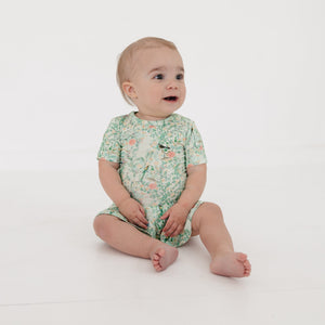 Sage Blossom Bamboo Twirl Dress with Bodysuit | Motette - additional view