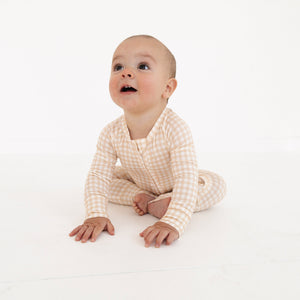 Sandstone Gingham Bamboo Sleeper | Motette