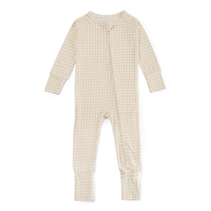 Sandstone Gingham Bamboo Sleeper | Motette - additional view