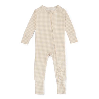 Sandstone Gingham Bamboo Sleeper