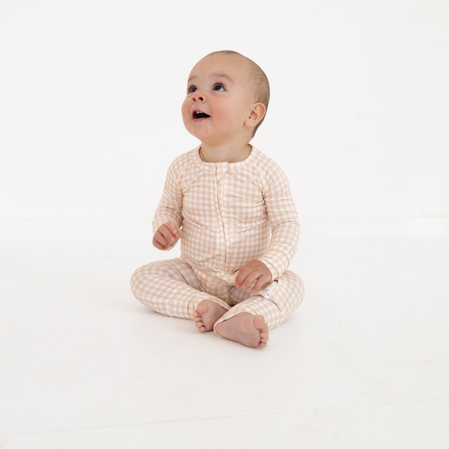 Sandstone Gingham Bamboo Sleeper
