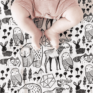 Organic Muslin Swaddle - Nordic | Wee Gallery - additional view