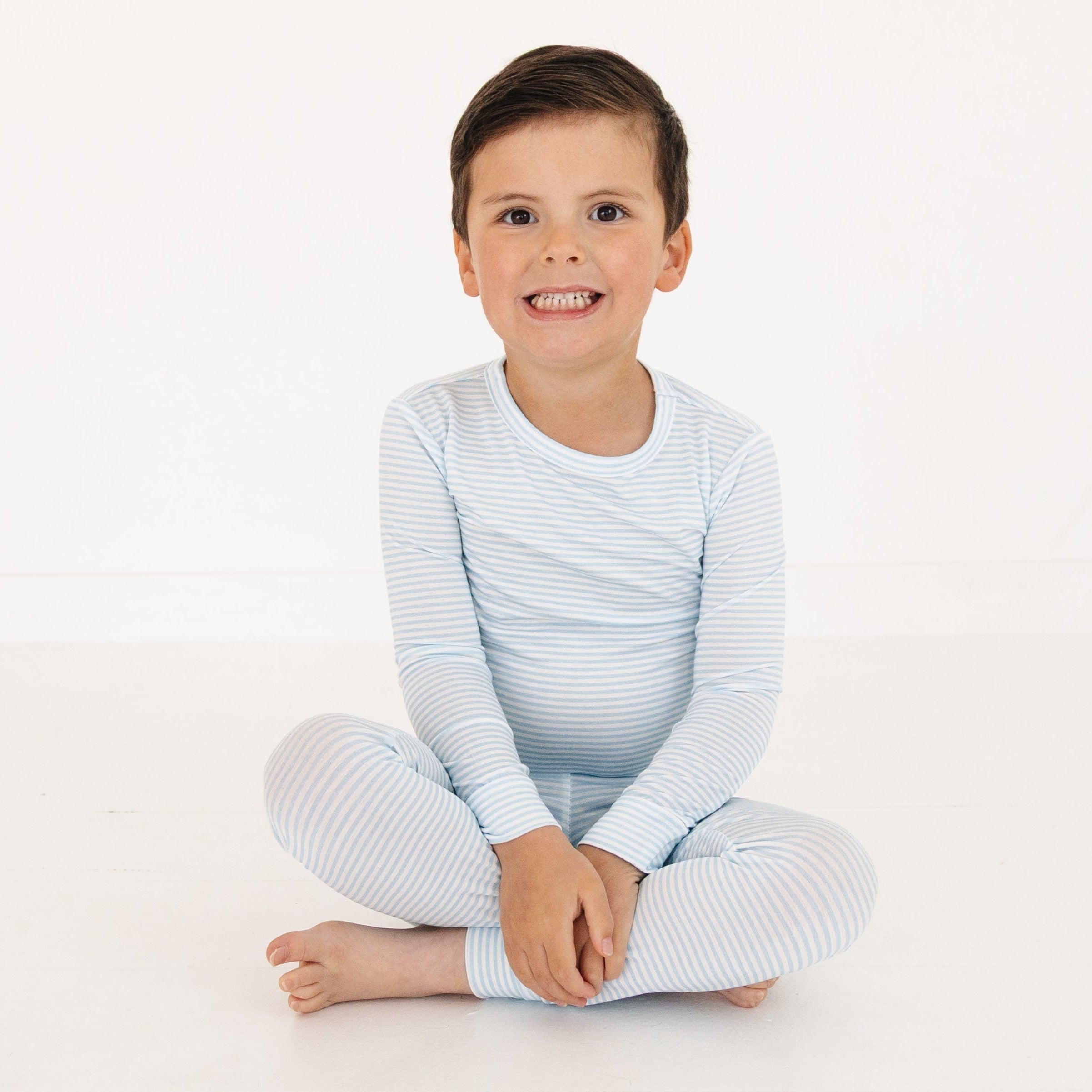 Seaside Stripe Bamboo Toddler Pajama Set | Motette