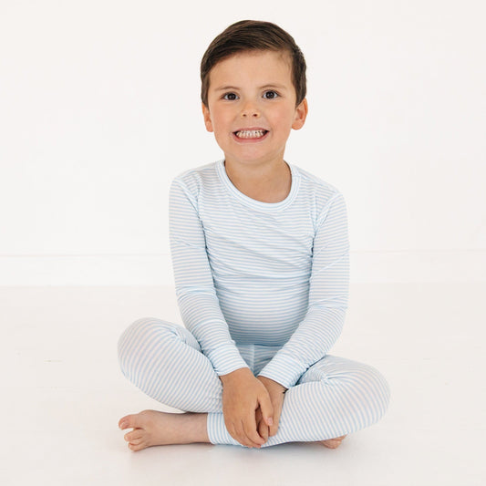 Seaside Stripe Bamboo Toddler Pajama Set